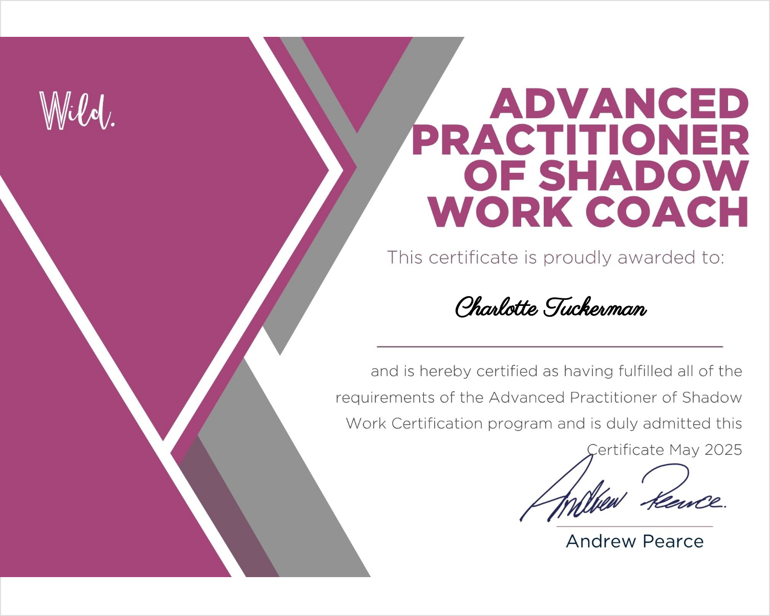 Advanced Practitioner of Shadow Work